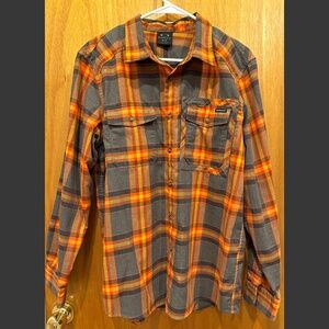 OAKLEY - MEN'S ORANGE BUTTON DOWN - SIZE M